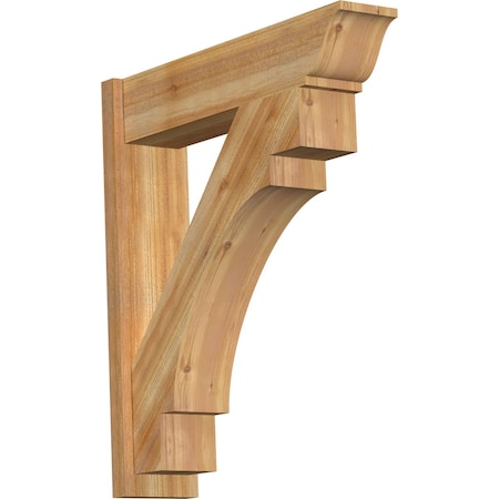 Merced Traditional Rough Sawn Outlooker, Western Red Cedar, 8W X 34D X 38H